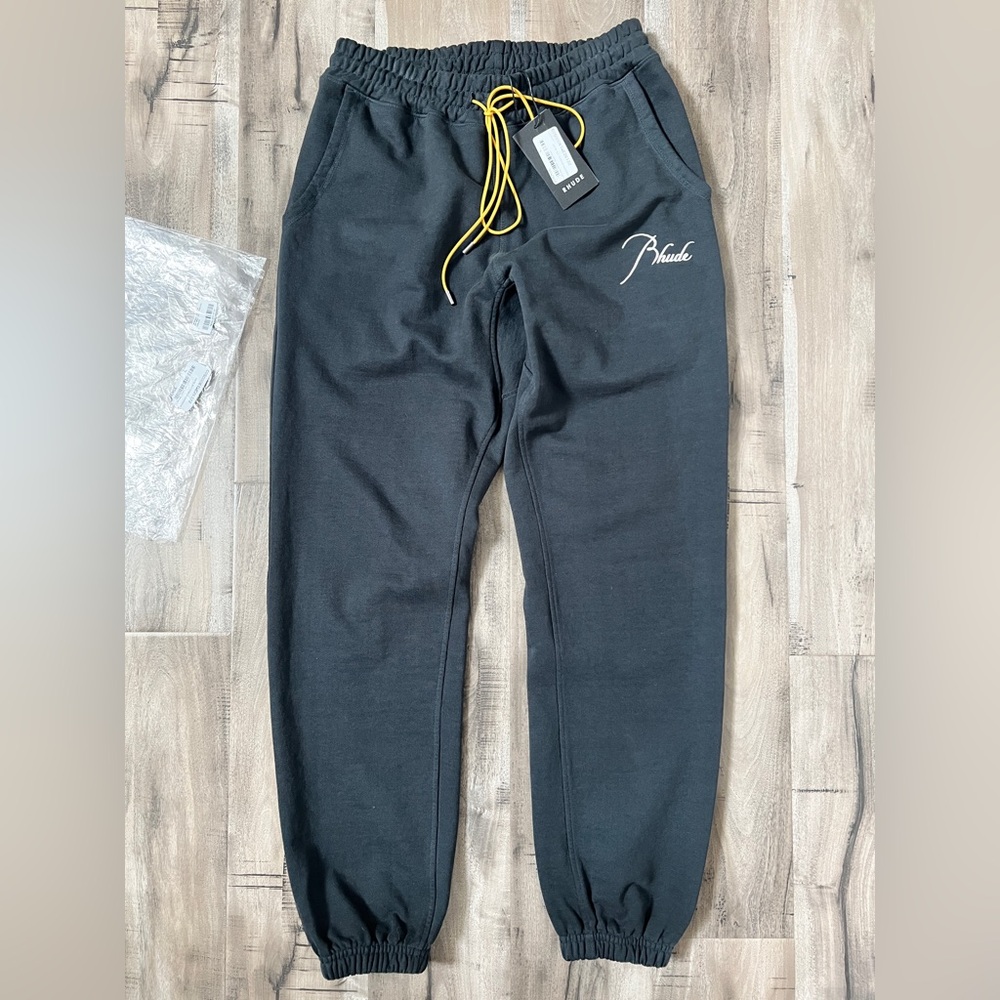 ✅ RHUDE Vintage Black Terry Lounge Pants